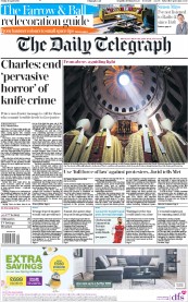 The Daily Telegraph (UK) Newspaper Front Page for 19 April 2019