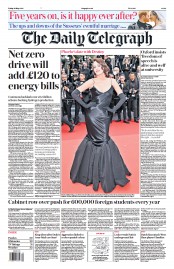 The Daily Telegraph front page for 19 May 2023