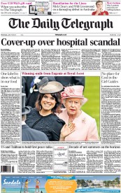 The Daily Telegraph (UK) Newspaper Front Page for 19 June 2013