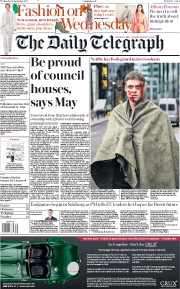 The Daily Telegraph (UK) Newspaper Front Page for 19 September 2018