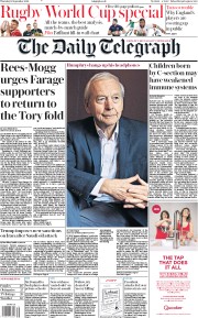 The Daily Telegraph (UK) Newspaper Front Page for 19 September 2019
