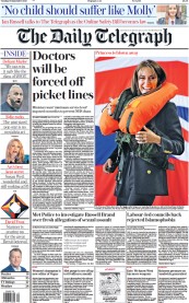 The Daily Telegraph front page for 19 September 2023