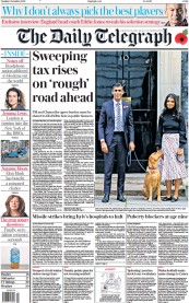 The Daily Telegraph (UK) Newspaper Front Page for 1 November 2022