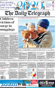 The Daily Telegraph (UK) Newspaper Front Page for 1 January 2020