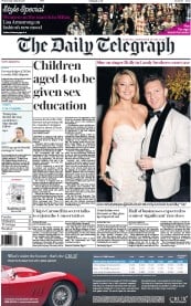 The Daily Telegraph (UK) Newspaper Front Page for 1 March 2017