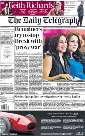 The Daily Telegraph (UK) Newspaper Front Page for 1 March 2018