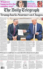 The Daily Telegraph front page for 1 March 2025
