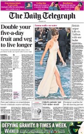 The Daily Telegraph (UK) Newspaper Front Page for 1 April 2014