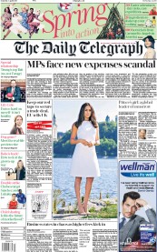 The Daily Telegraph (UK) Newspaper Front Page for 1 April 2017