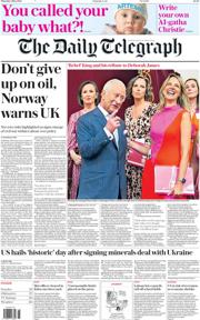 The Daily Telegraph front page for 1 May 2025