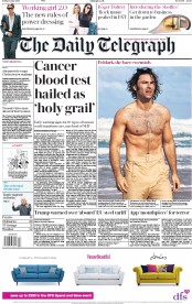 The Daily Telegraph (UK) Newspaper Front Page for 1 June 2018
