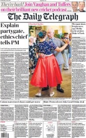 The Daily Telegraph (UK) Newspaper Front Page for 1 June 2022