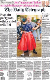 The Daily Telegraph (UK) Newspaper Front Page for 1 June 2022