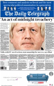 The Daily Telegraph (UK) Newspaper Front Page for 1 July 2016