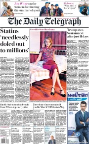 The Daily Telegraph (UK) Newspaper Front Page for 1 August 2017