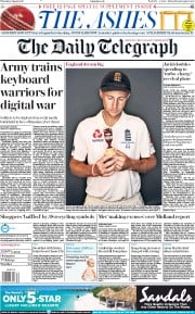 The Daily Telegraph (UK) Newspaper Front Page for 1 August 2019