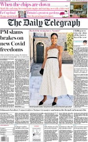 The Daily Telegraph (UK) Newspaper Front Page for 1 August 2020