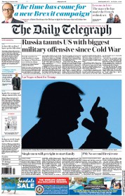 The Daily Telegraph (UK) Newspaper Front Page for 20 October 2016