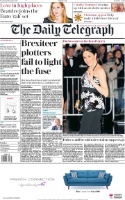 The Daily Telegraph (UK) Newspaper Front Page for 20 November 2018