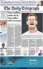 The Daily Telegraph (UK) Newspaper Front Page for 20 January 2023