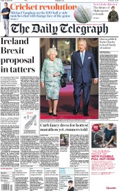 The Daily Telegraph (UK) Newspaper Front Page for 20 April 2018