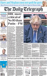 The Daily Telegraph (UK) Newspaper Front Page for 20 April 2022