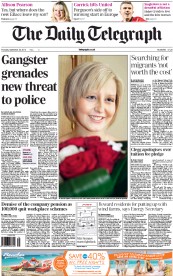 The Daily Telegraph (UK) Newspaper Front Page for 20 September 2012