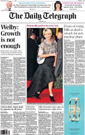The Daily Telegraph (UK) Newspaper Front Page for 21 October 2013