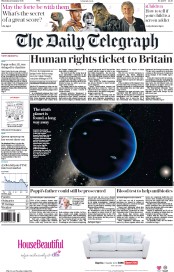 The Daily Telegraph (UK) Newspaper Front Page for 21 January 2016