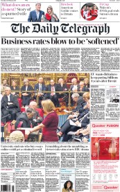 The Daily Telegraph (UK) Newspaper Front Page for 21 February 2017