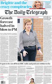 The Daily Telegraph front page for 21 March 2025