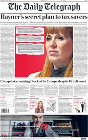 The Daily Telegraph front page for 21 May 2025