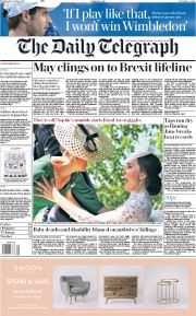 The Daily Telegraph (UK) Newspaper Front Page for 21 June 2017