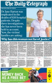 The Daily Telegraph (UK) Newspaper Front Page for 21 June 2018