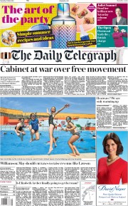 The Daily Telegraph (UK) Newspaper Front Page for 21 July 2018
