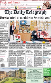 The Daily Telegraph (UK) Newspaper Front Page for 21 July 2020