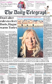 The Daily Telegraph (UK) Newspaper Front Page for 21 August 2018