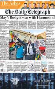 The Daily Telegraph (UK) Newspaper Front Page for 22 November 2017