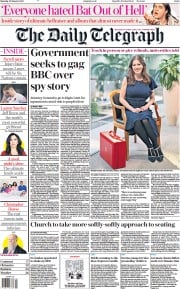 The Daily Telegraph front page for 22 January 2022