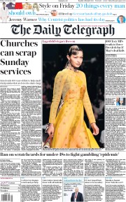 The Daily Telegraph (UK) Newspaper Front Page for 22 February 2019