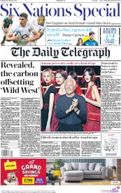 The Daily Telegraph (UK) Newspaper Front Page for 22 February 2020