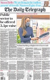 The Daily Telegraph (UK) Newspaper Front Page for 22 February 2023