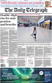 The Daily Telegraph front page for 22 June 2022