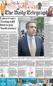 The Daily Telegraph (UK) Newspaper Front Page for 22 August 2018