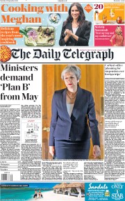 The Daily Telegraph (UK) Newspaper Front Page for 22 September 2018