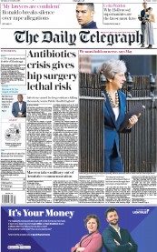 The Daily Telegraph (UK) Newspaper Front Page for 23 October 2018