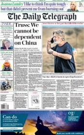 The Daily Telegraph (UK) Newspaper Front Page for 23 October 2021
