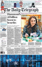 The Daily Telegraph (UK) Newspaper Front Page for 23 November 2016