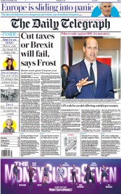 The Daily Telegraph (UK) Newspaper Front Page for 23 November 2021