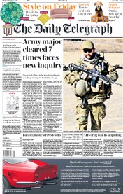 The Daily Telegraph (UK) Newspaper Front Page for 23 February 2018